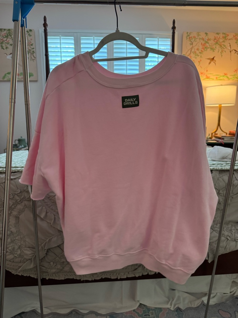 Daily Drills Light Pink Relaxed Crewneck Sweatshirt L/XL